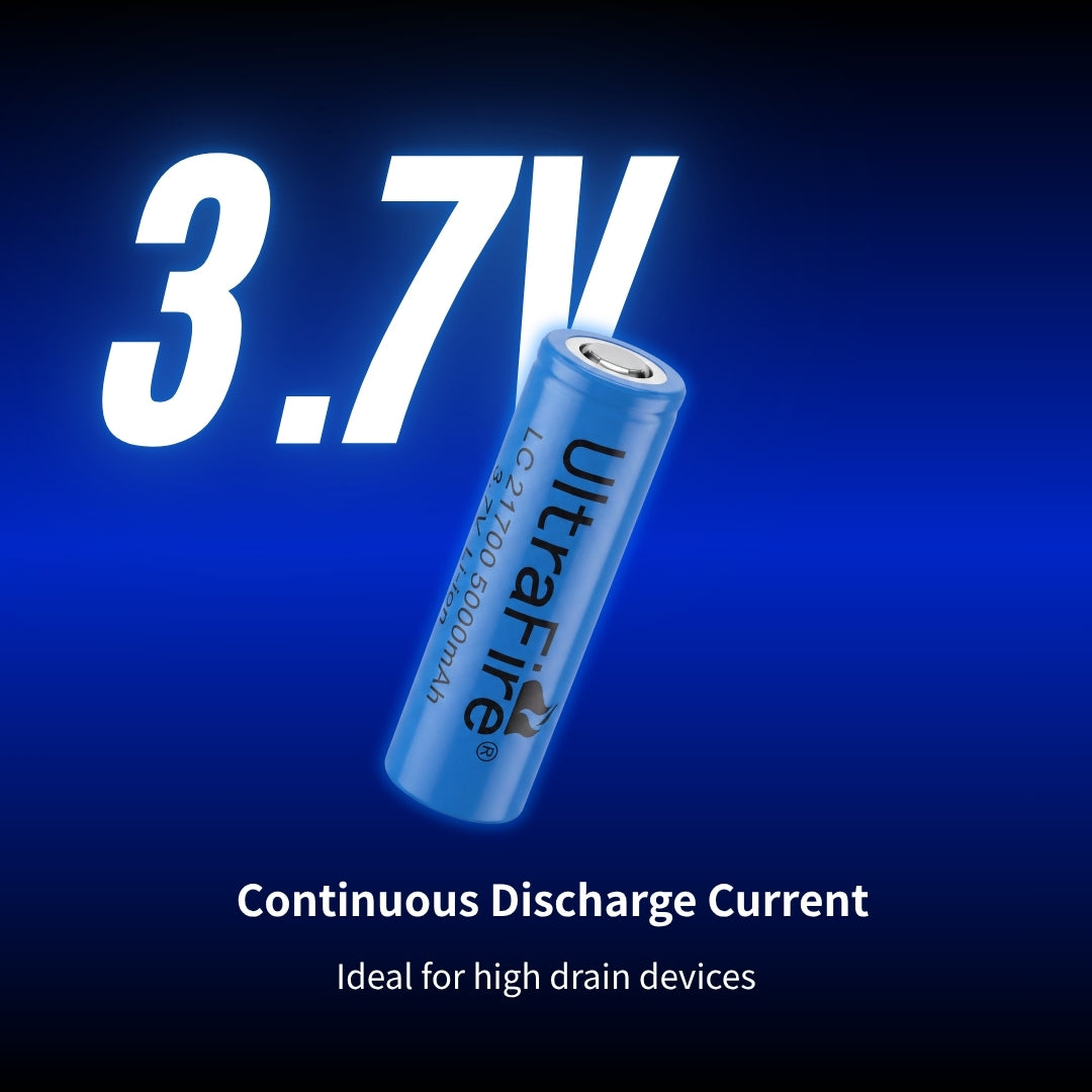 UltraFire® 21700 Rechargeable Flattop Battery