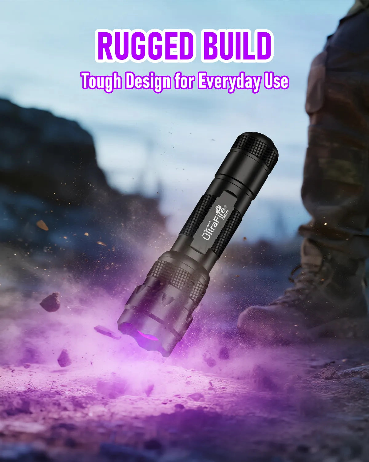 UltraFire502UVFlashlight395nmZoomablePetStainDetector_BlacklightTorch_2 - UltraFire