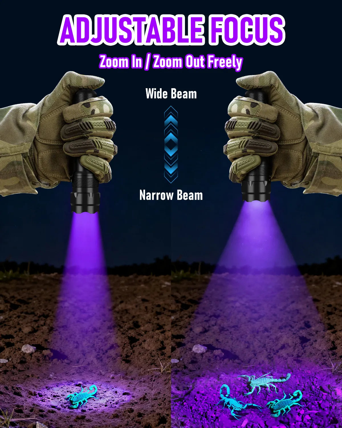UltraFire_502UV_Flashlight_395nm_Zoomable_Pet_Stain_Detector_Blacklight_Torch - UltraFire