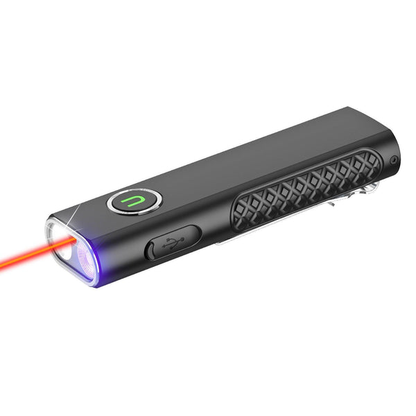 UltraFire S3 EDC flat pocket flashlight 1200 lumens UV red laser