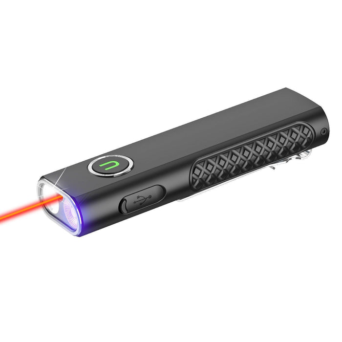 UltraFire S3 flat EDC flashlight 3-in-1 white UV red laser USB-C rechargeable
