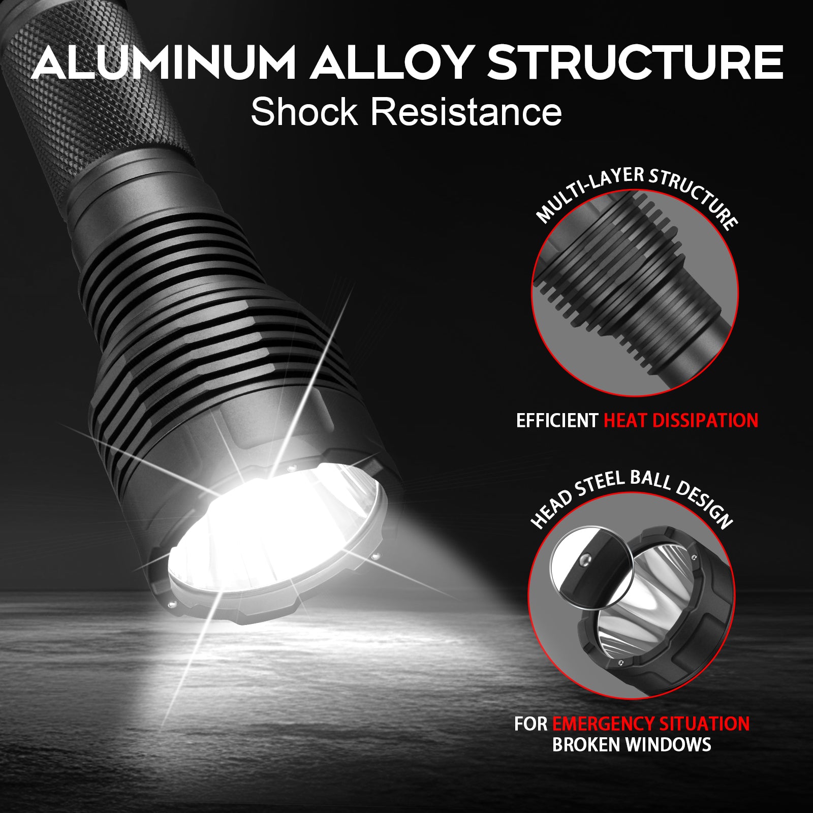 aliexpress rechargeable flashlight UltraFire C15S Tactical Rechargeable Flashlight Only Flashlight / 18650 2600mAh