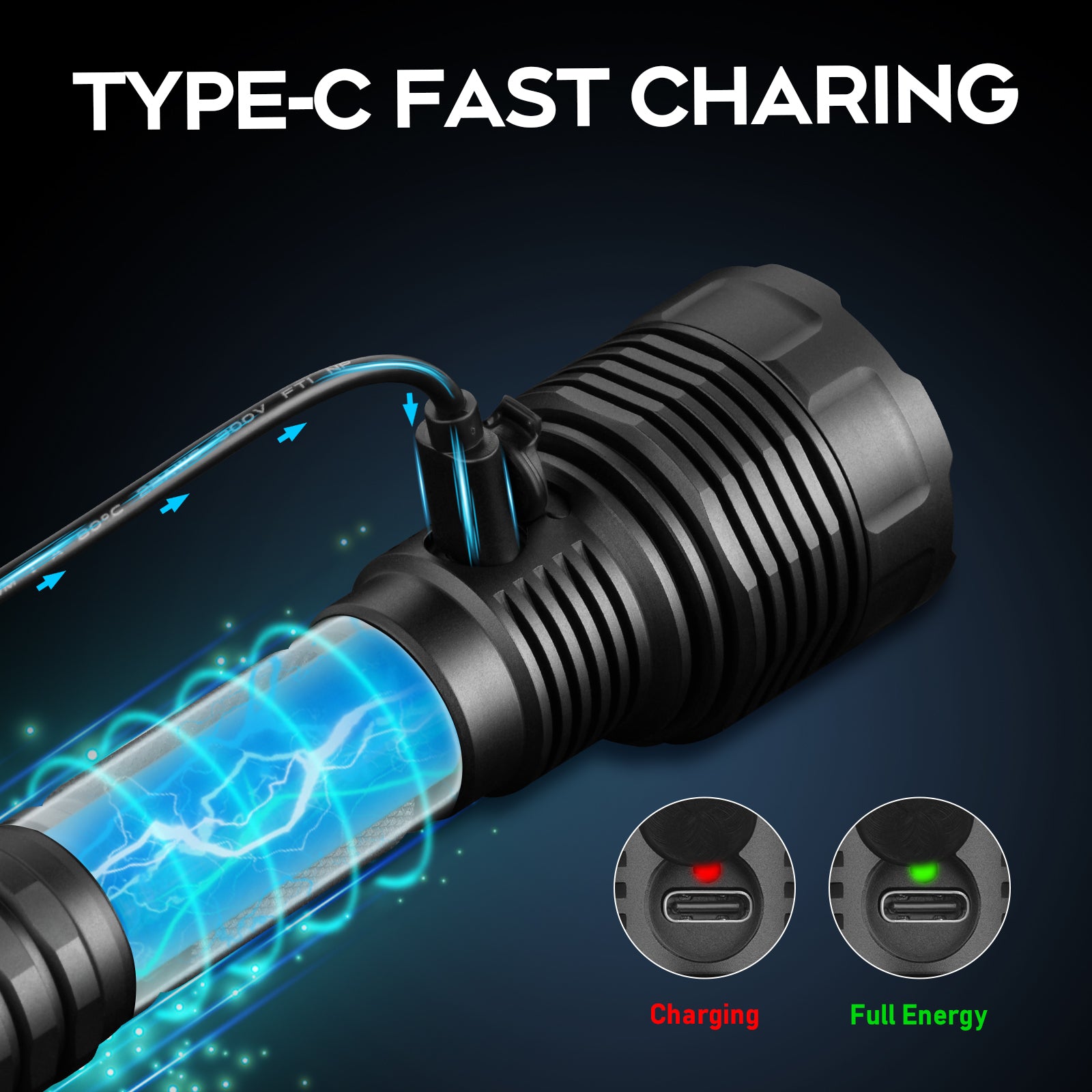 UltraFire C15S Tactical Rechargeable Flashlight Only Flashlight / Without battery