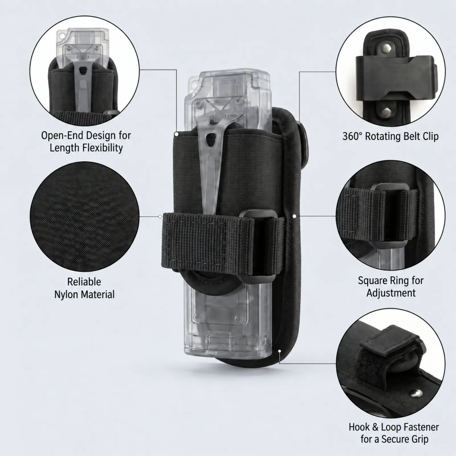 UltraFire® EH-MINI EDC Flat Flashlight Pouch Holster