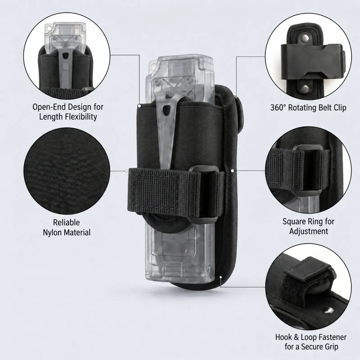 UltraFire® EH-MINI EDC Flat Flashlight Pouch Holster
