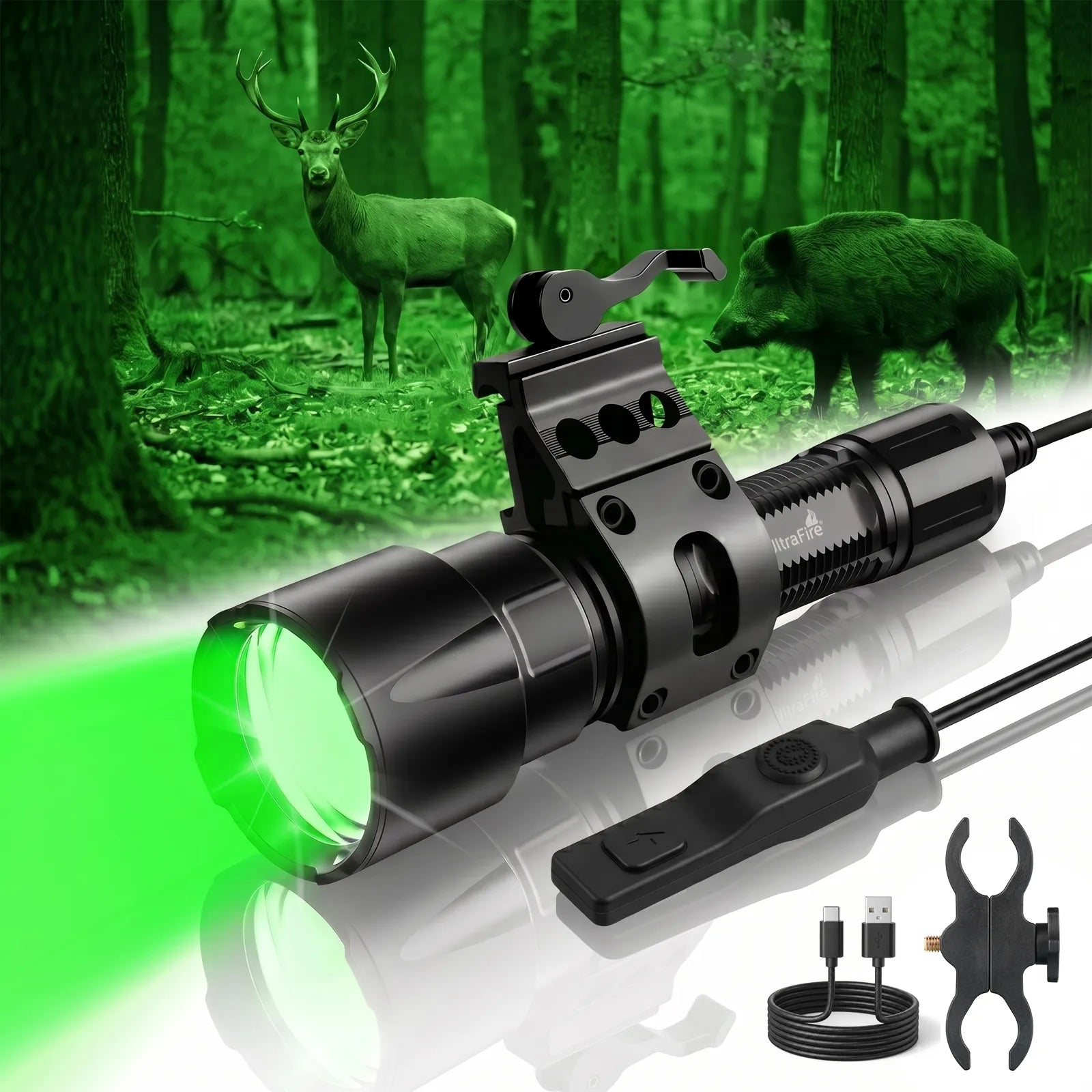 UltraFire® LG20X PRO Green Led Flashlight