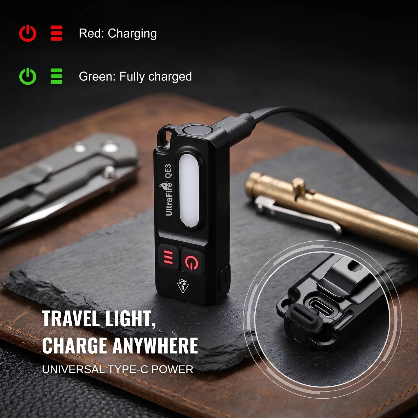 UltraFire® QE3 Mini EDC Flashlight