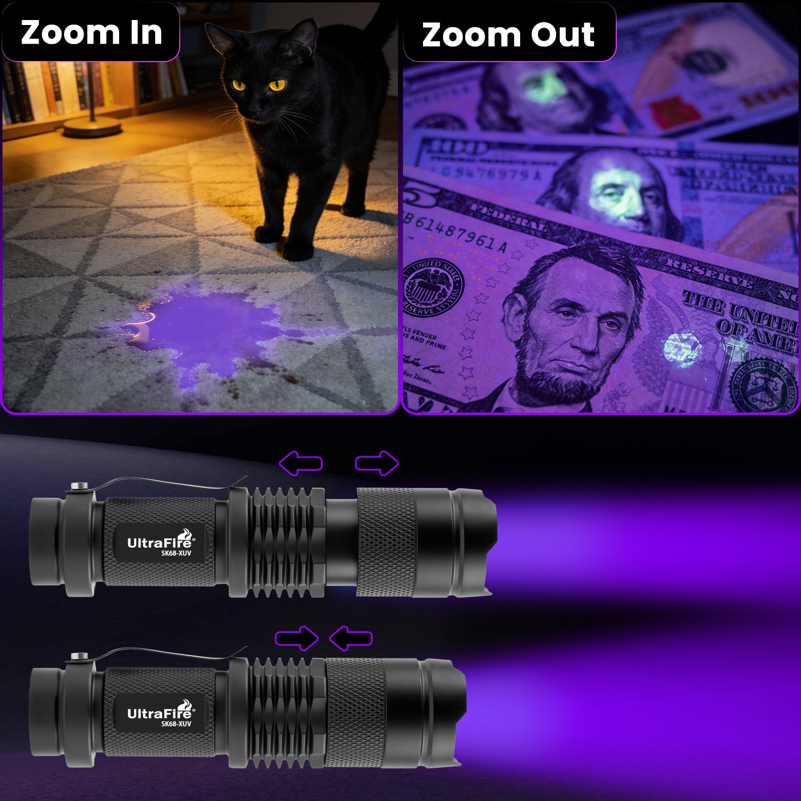UltraFire® SK68-XUV Flashlight