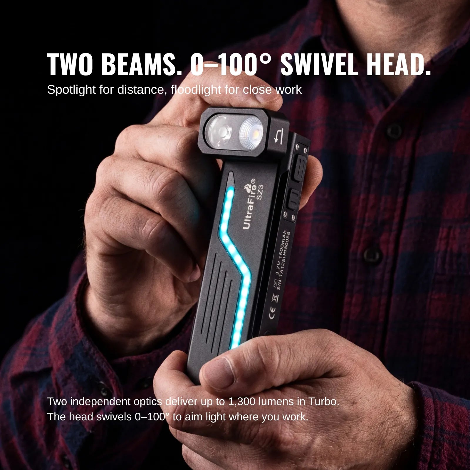 UltraFire® SZ3 Swivel Head EDC Flashlight