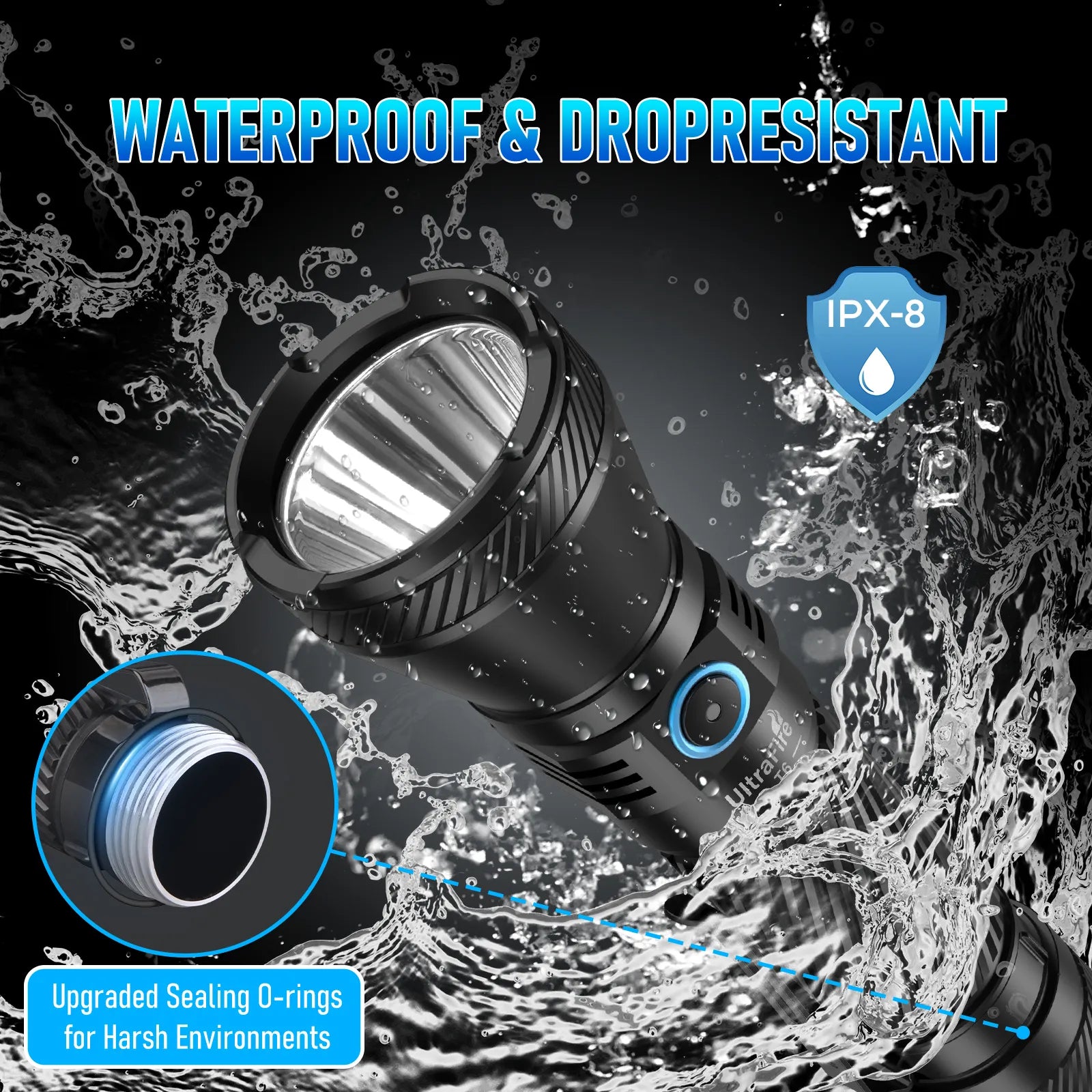 UltraFire® T6 High Beam Tactical Flashlight