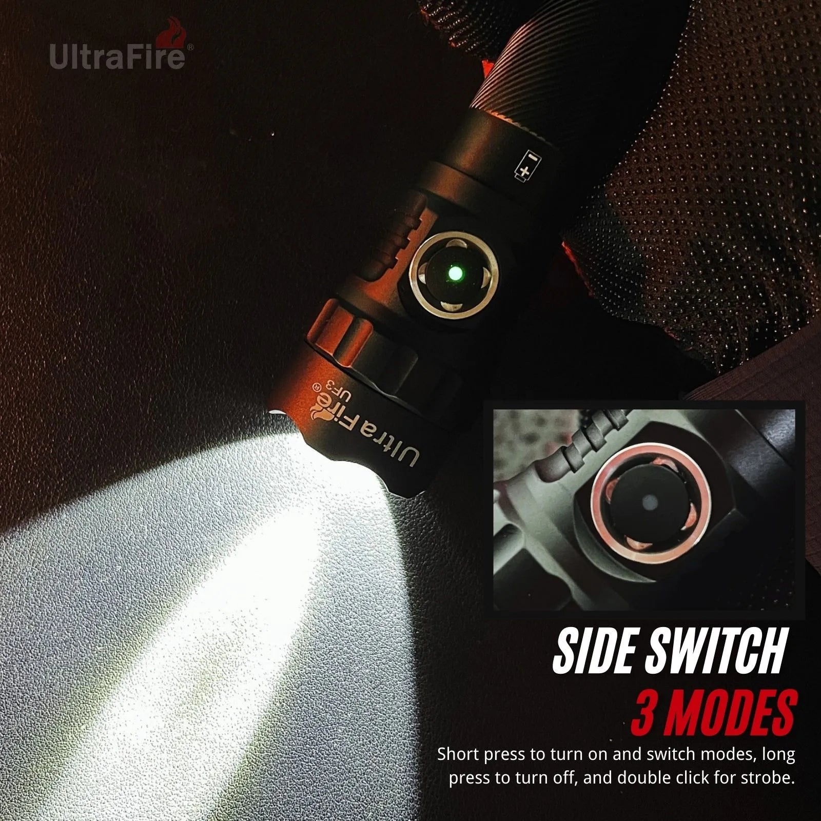 UF3 Rechargeable Tactical Flashlight - UltraFire