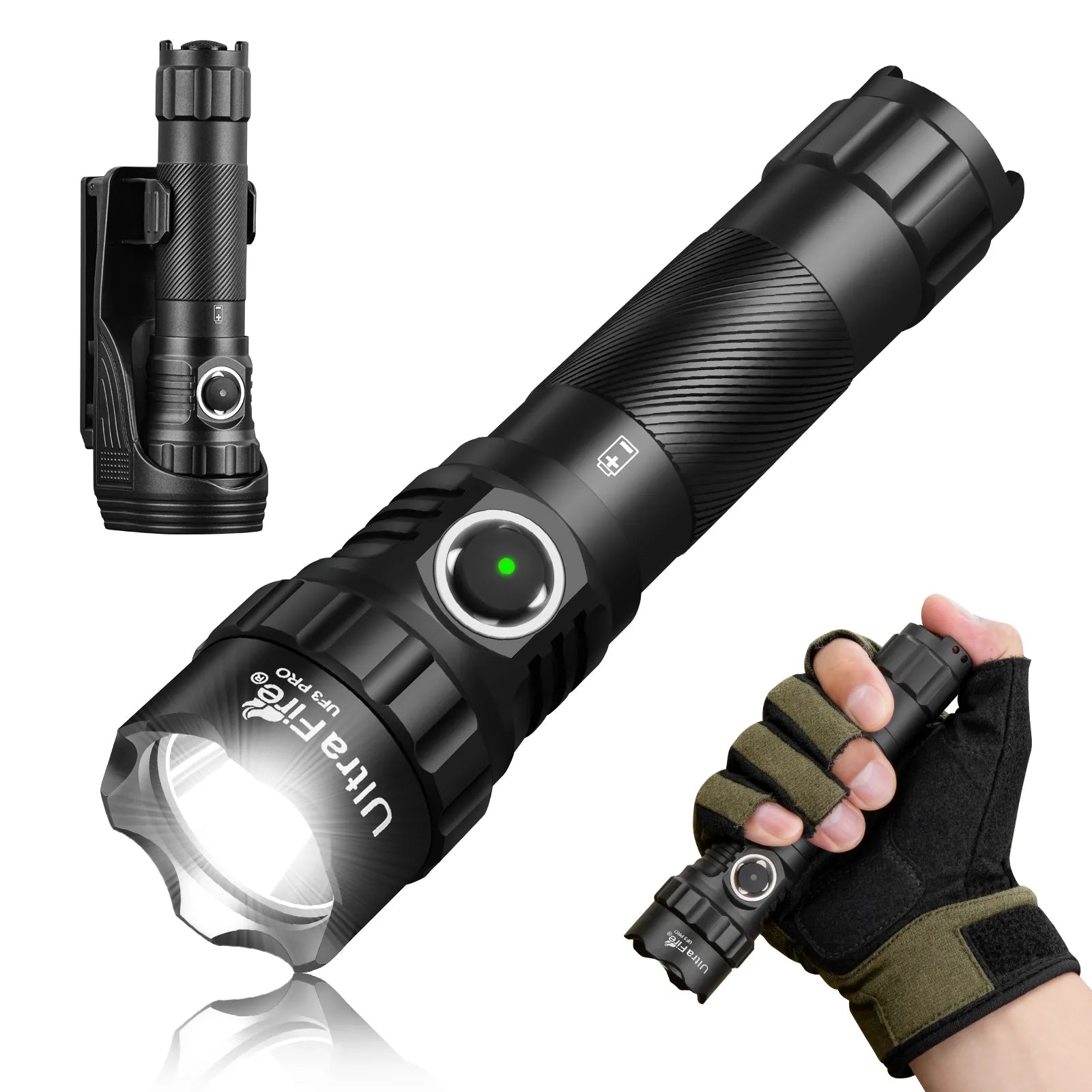 UltraFire UF3 PRO Rechargeable Tactical Flashlight