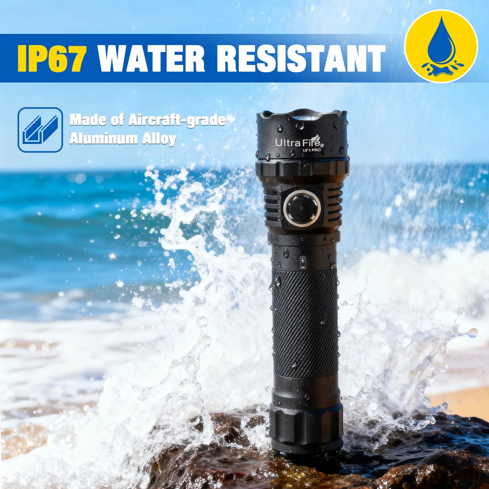 UltraFire UF3 PRO Tactical LED Flashlight