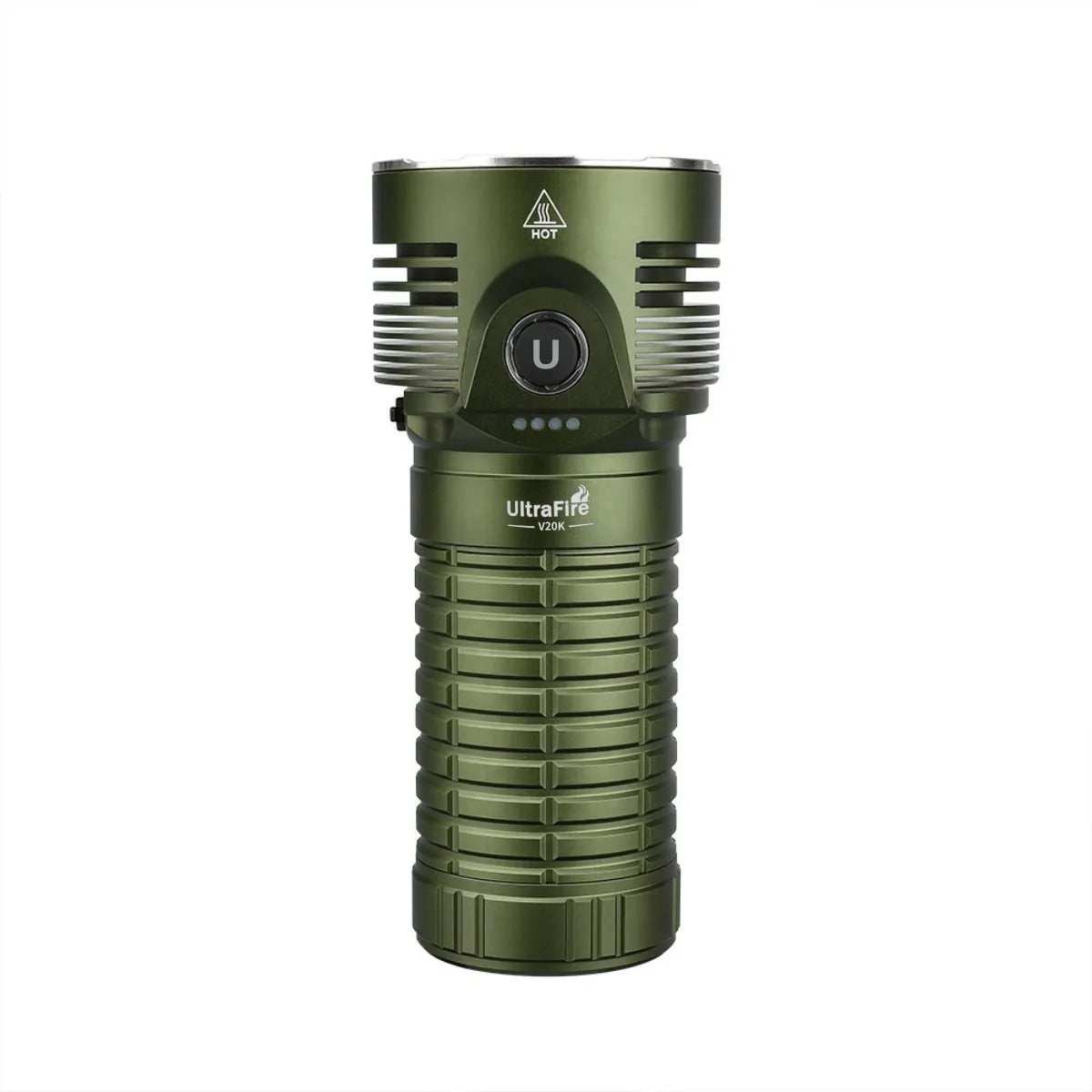 UltraFire V20K Rechargeable Floodlight Flashlight – 20,000 Lumens | 530m Throw | 32,000mAh Battery | 6 LEDs | High Brightness