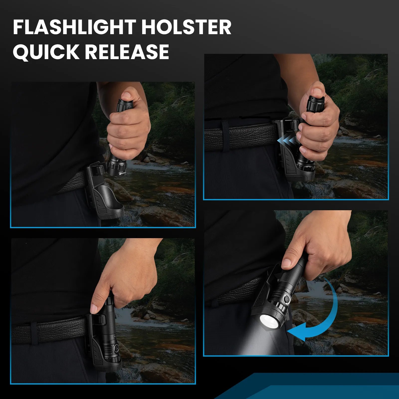 UltraFire W66 Drehbares Taschenlampenholster