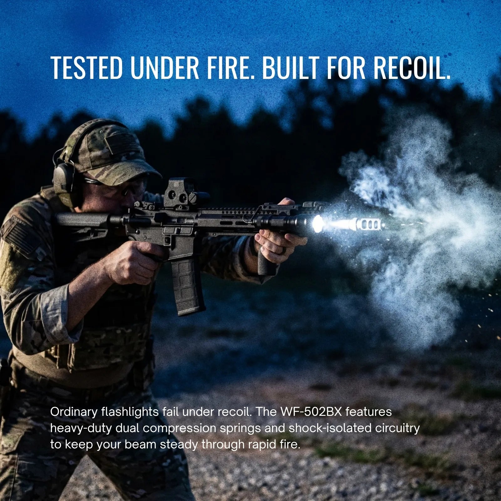 UltraFire® WF-502BX Tactical Weapon Light & Long-Gun Defense Kit