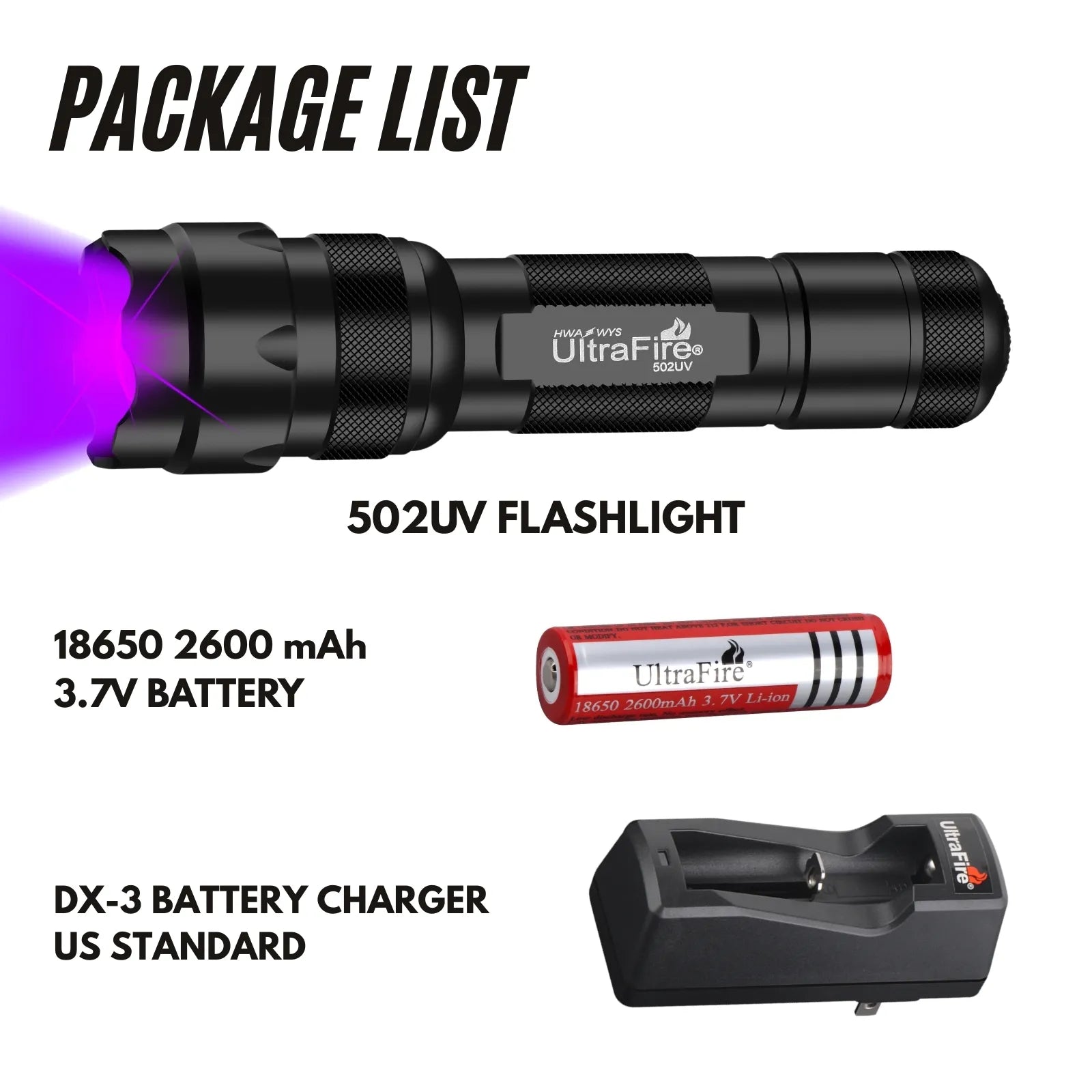 UltraFire® 502UV Flashlight