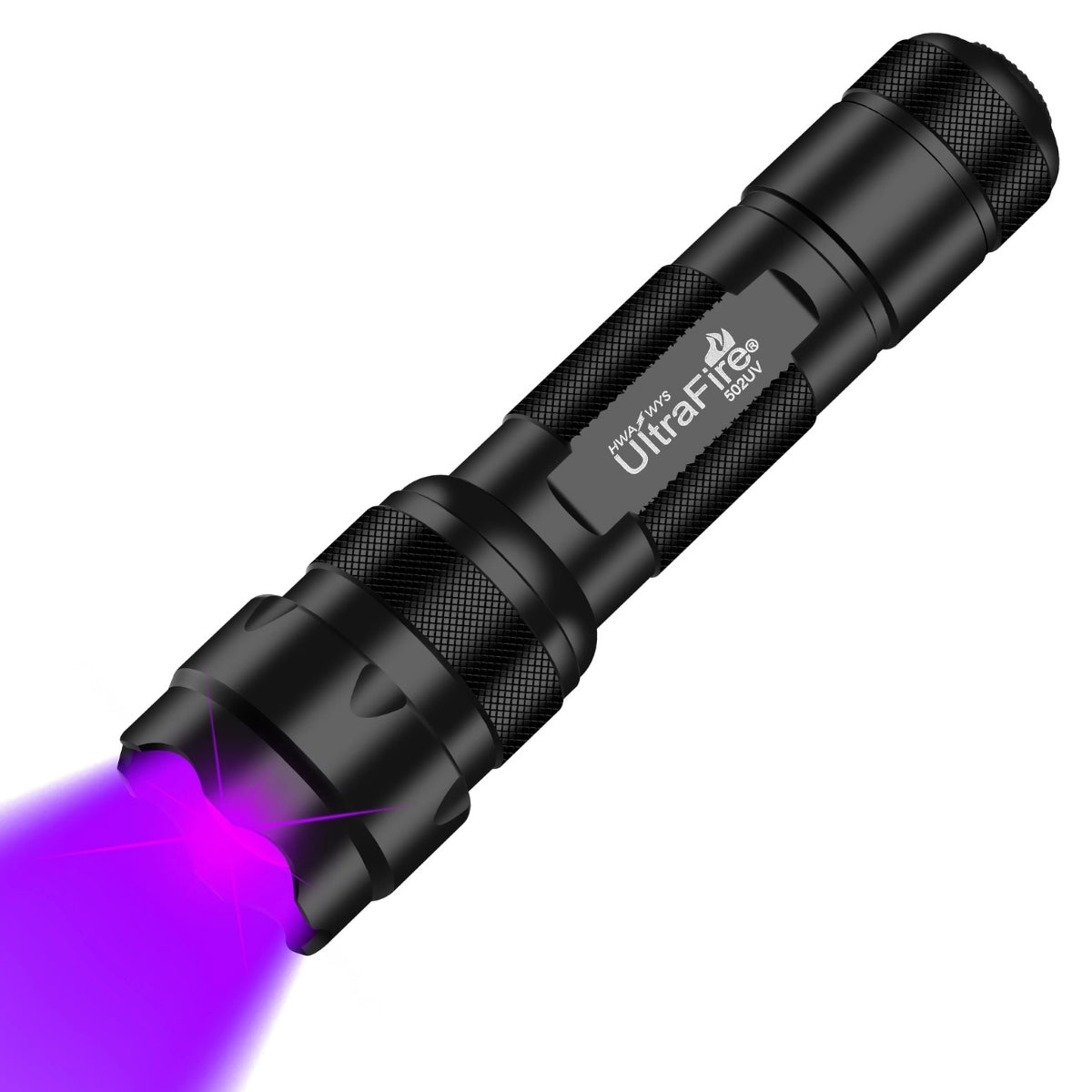 UltraFire 502UV Flashlight 395nm Zoomable | Pet Stain Detector & Blacklight Torch