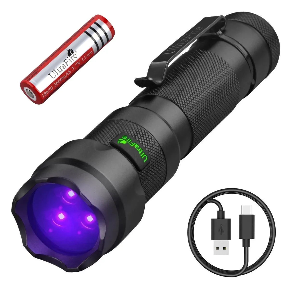 black light with phone flashlight UltraFire® 502UV PRO UV Light