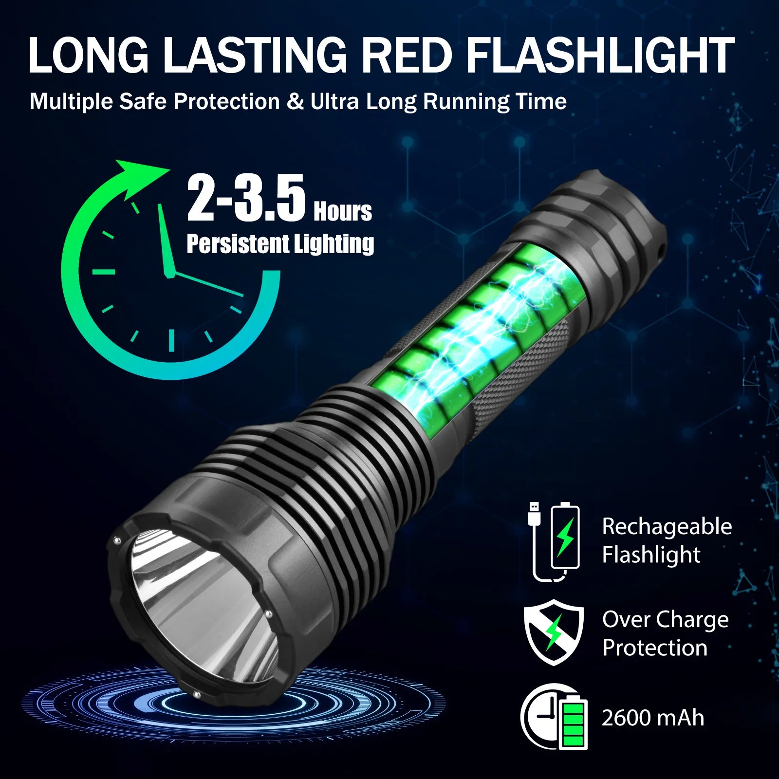 UltraFire® C15S-G Green Hunting Flashlight