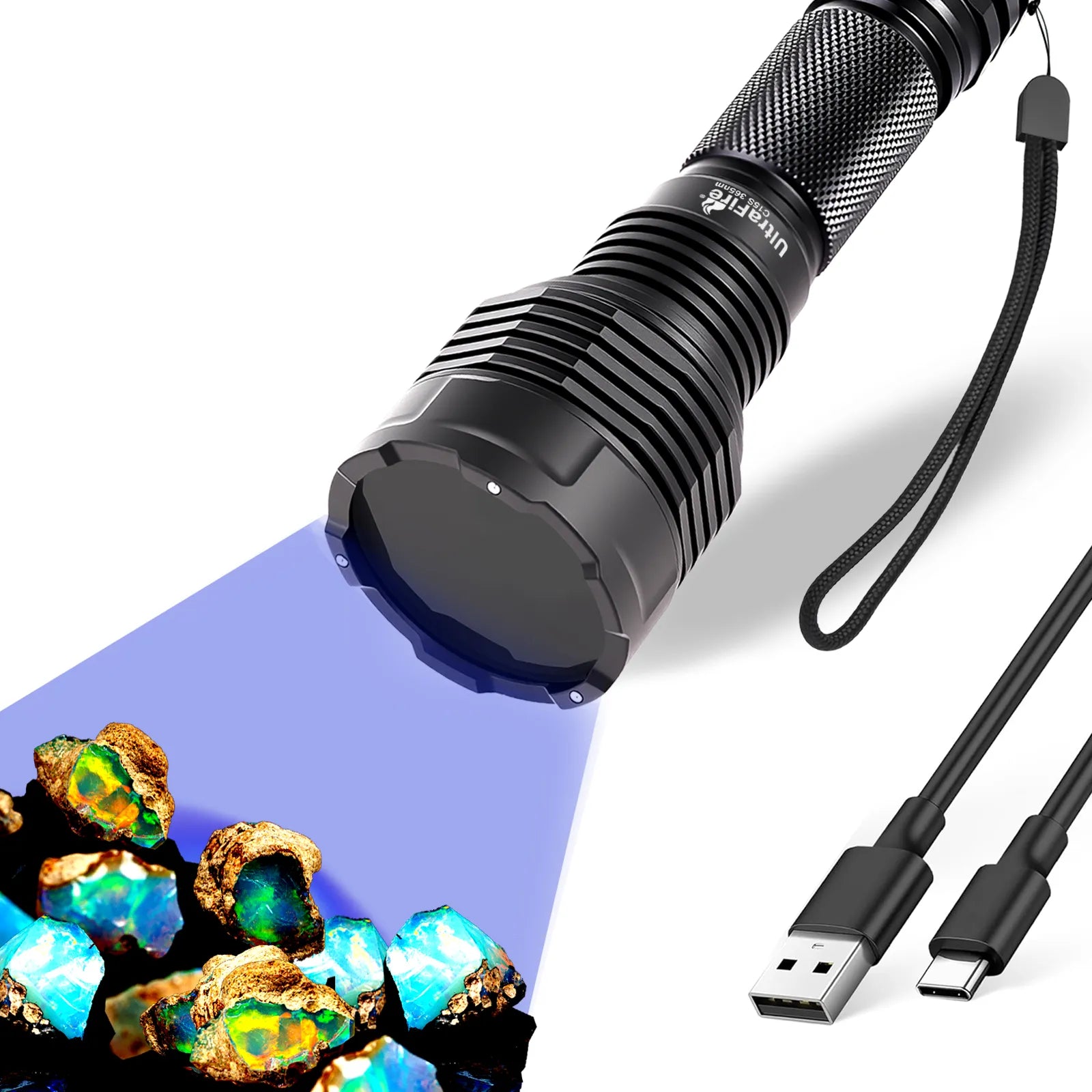 high power black light flashlight UltraFire C15S 365nm UV Flashlight
