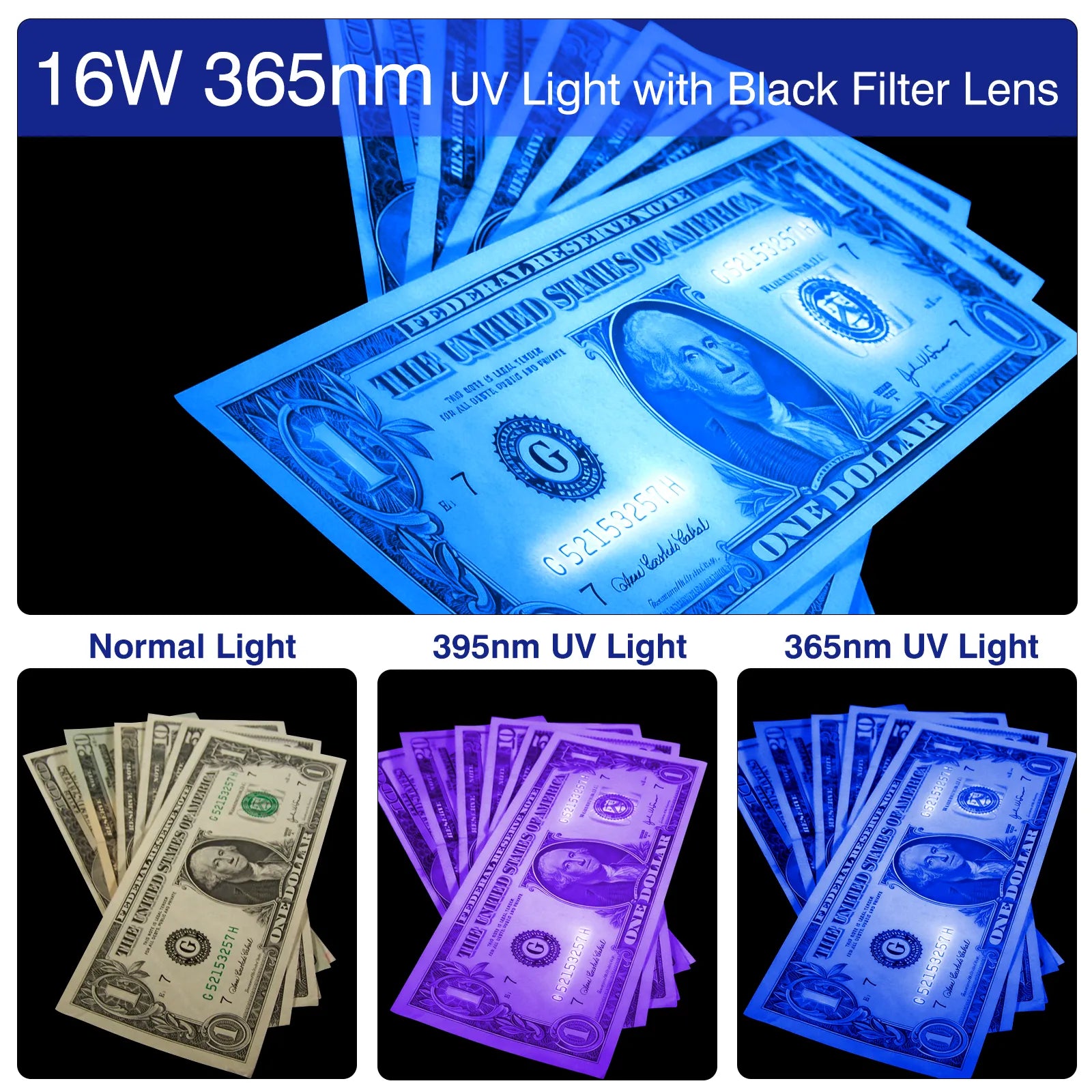 UltraFire® C15S 365nm UV Flashlight