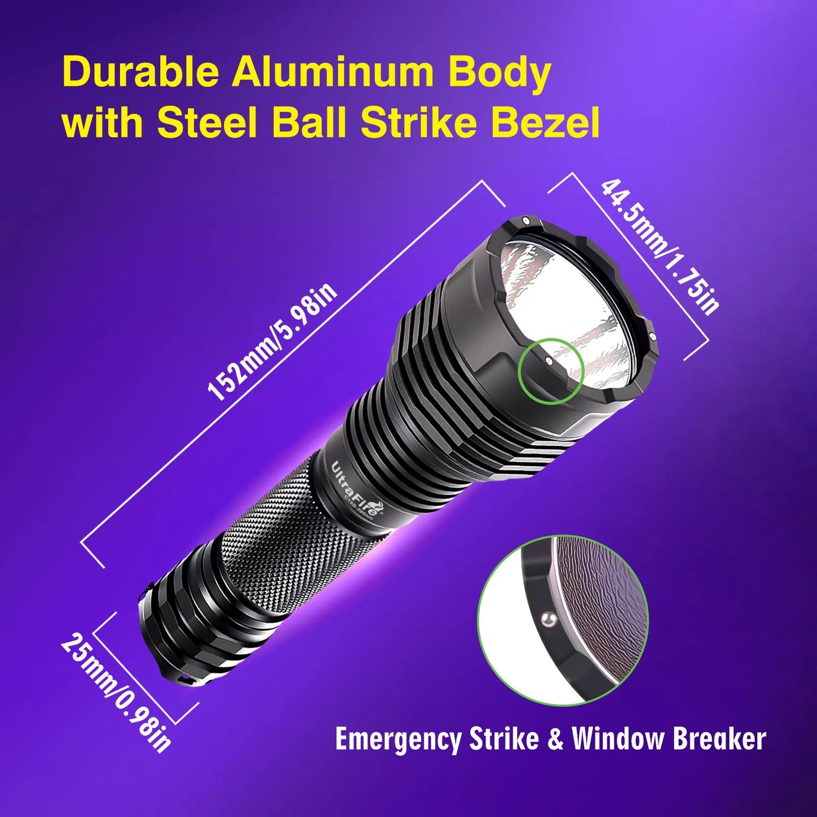 UltraFire® C15S 395nm UV Flashlight