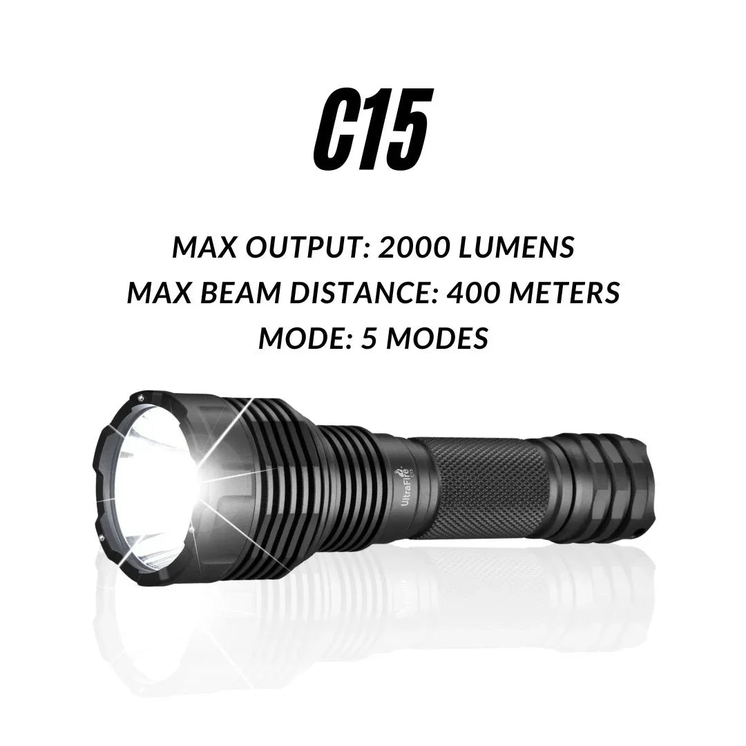 UltraFire® C15 Rechargeable Tactical Flashlight UltraFire® C15 Rechargeable Tactical Flashlight