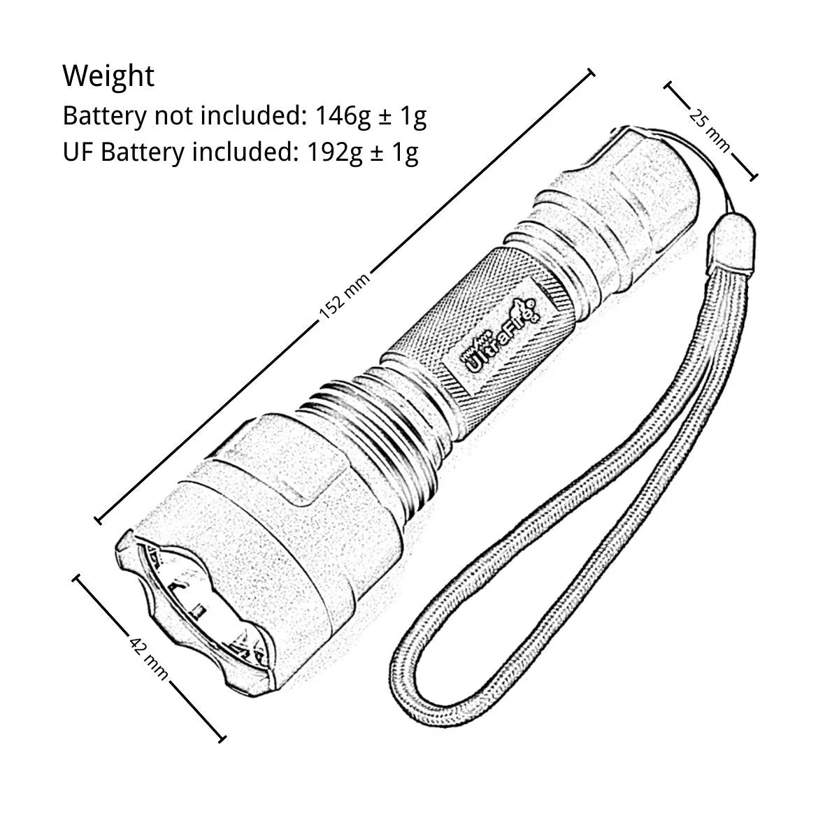 UltraFire C8 Tactical Flashlight - 1000LM