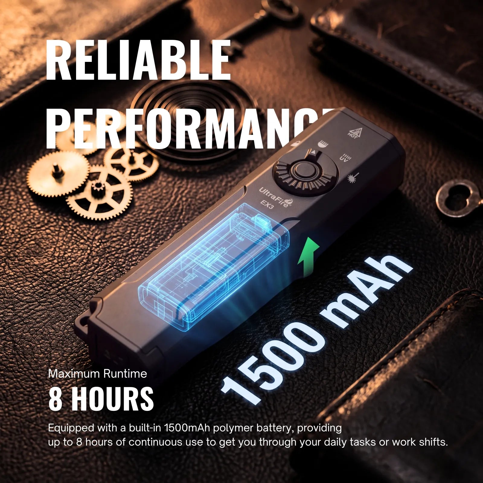 UltraFire® EX3 Flat EDC Flashlight