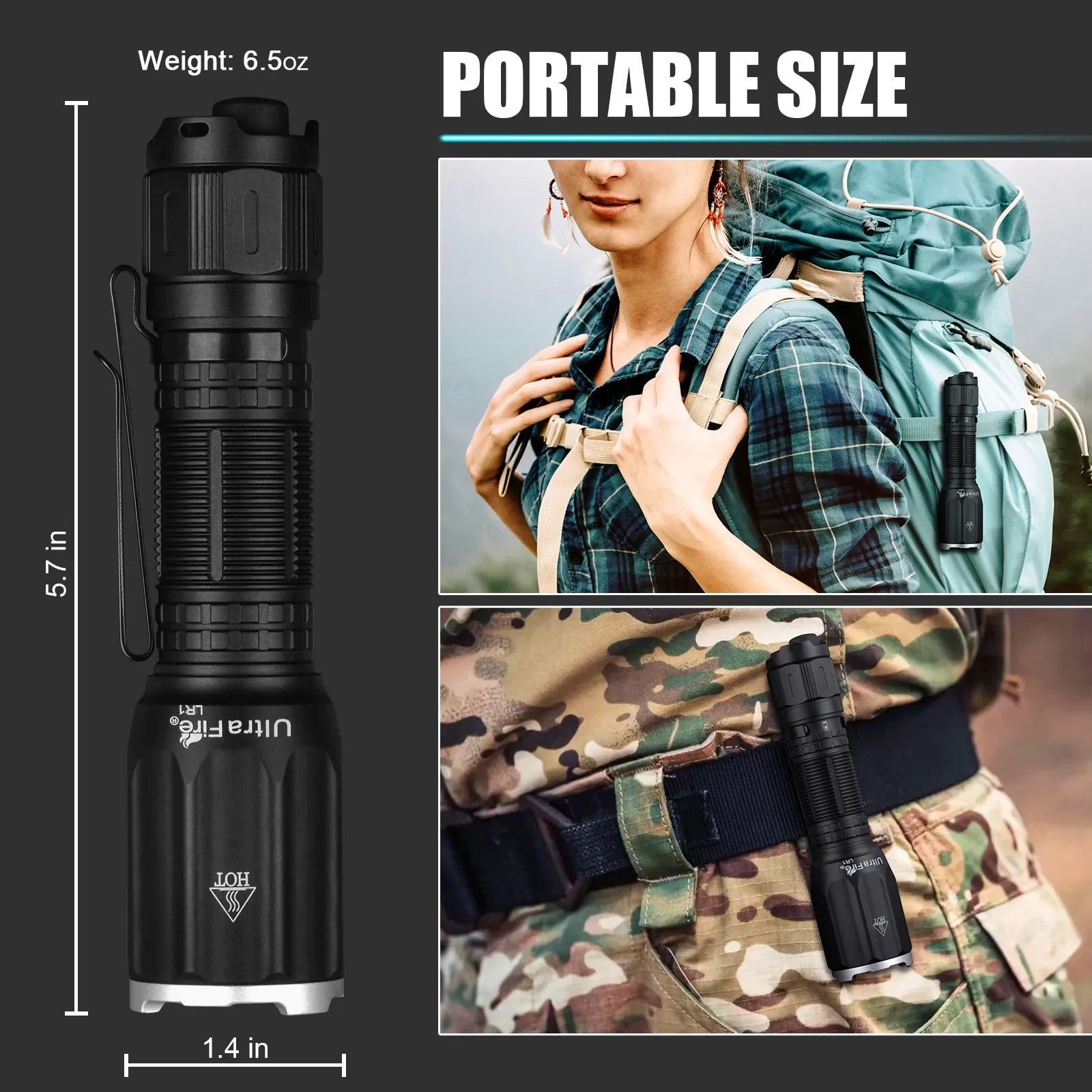 UltraFire LR1 Tactical LED Flashlight – 3100LM, 320M Range With Rechargeable 21700 Battery Flashlight With Battery UltraFire LR1 Tactical LED Flashlight – 3100LM, 320M Range With Rechargeable 21700 Battery Flashlight With Battery