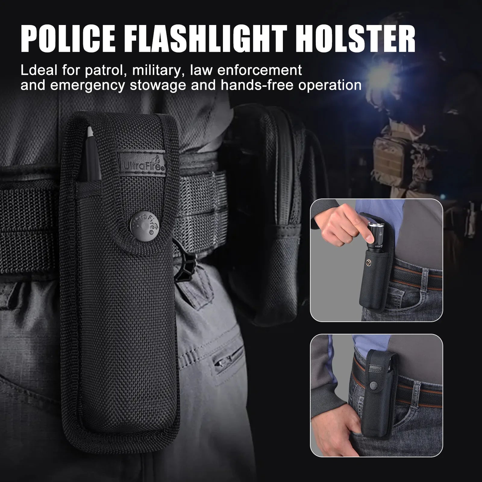 UltraFire LR1 Tactical Flashlight Police flashlight holster