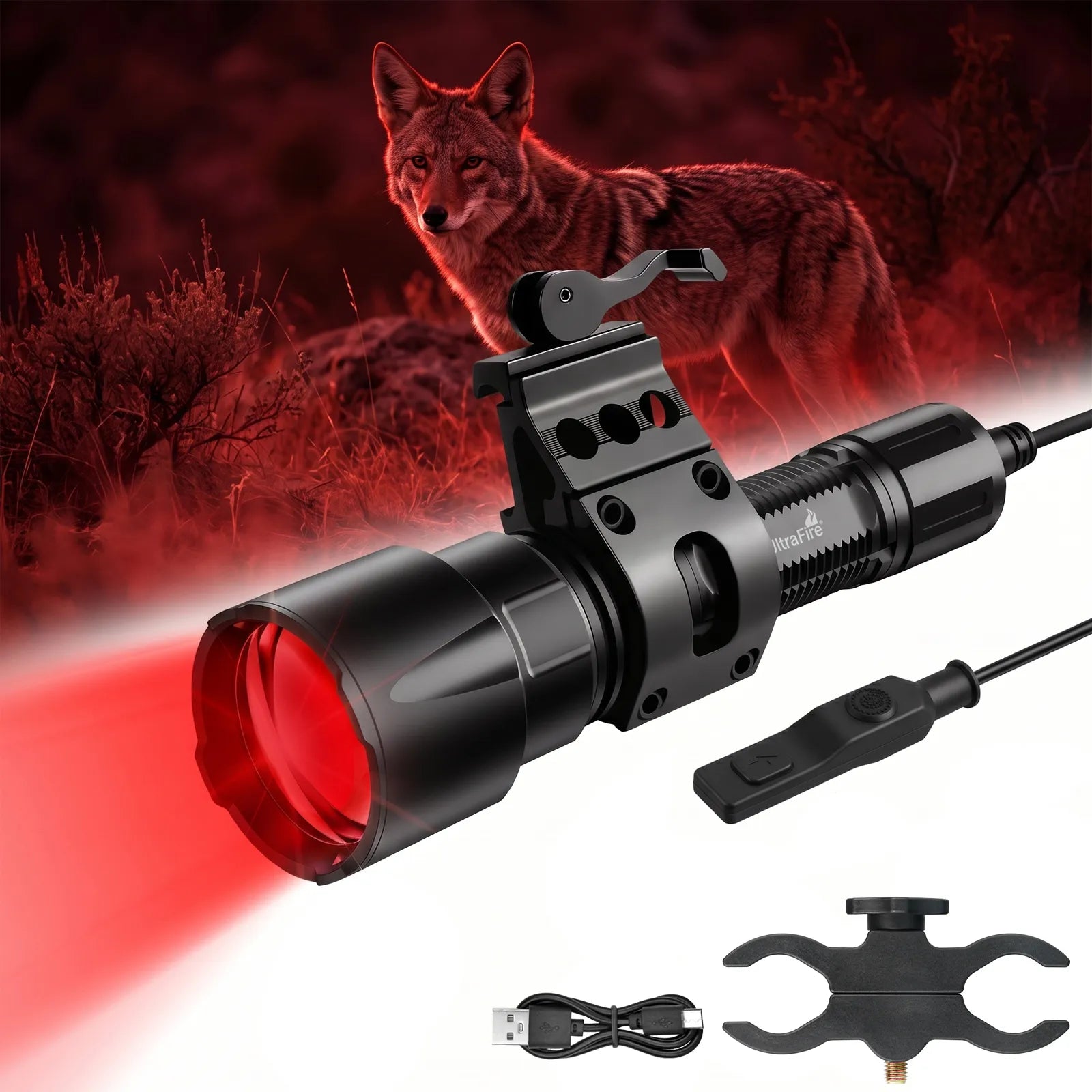 UltraFire® LR20X PRO Red Led Flashlight