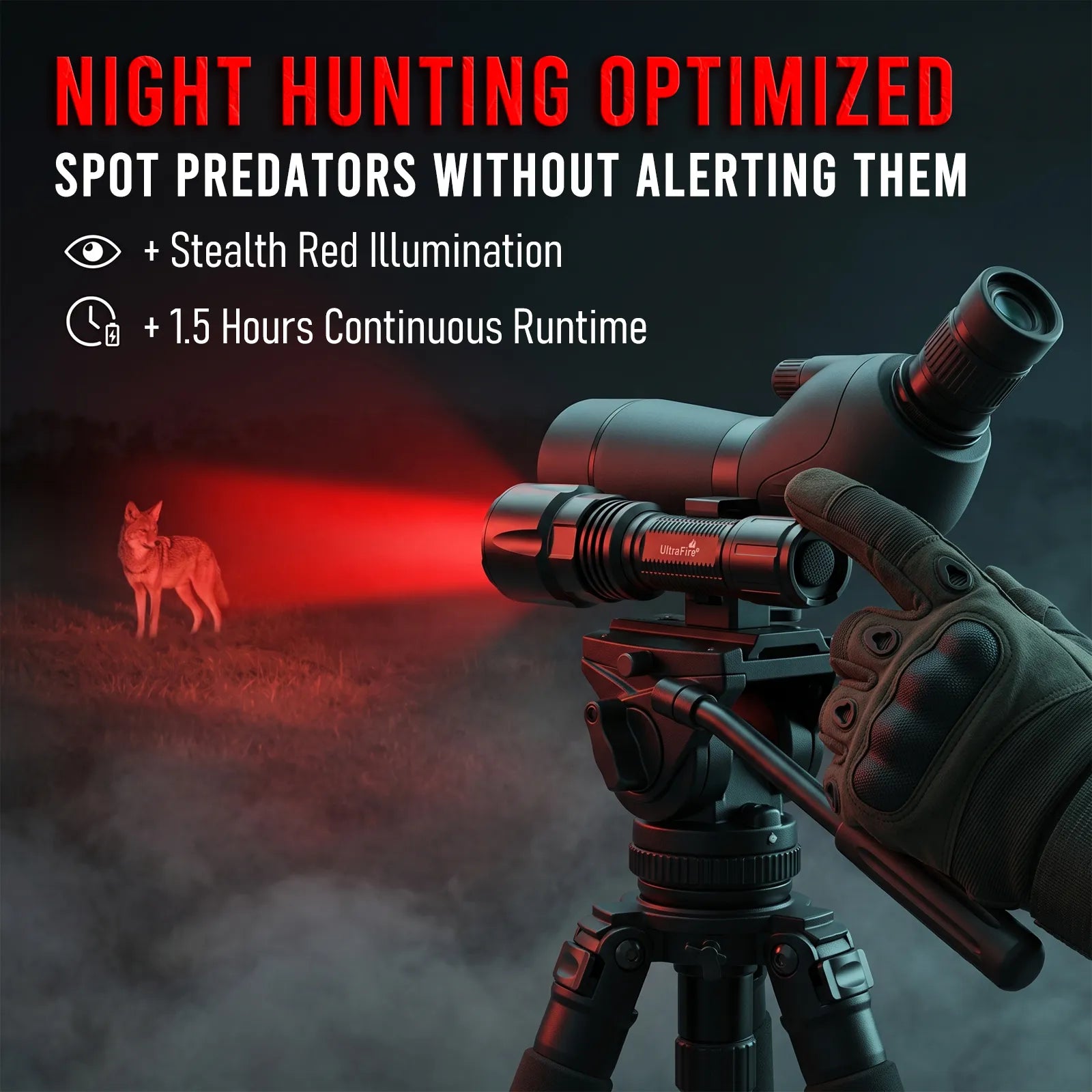 UltraFire® LR20X PRO Red Led Flashlight