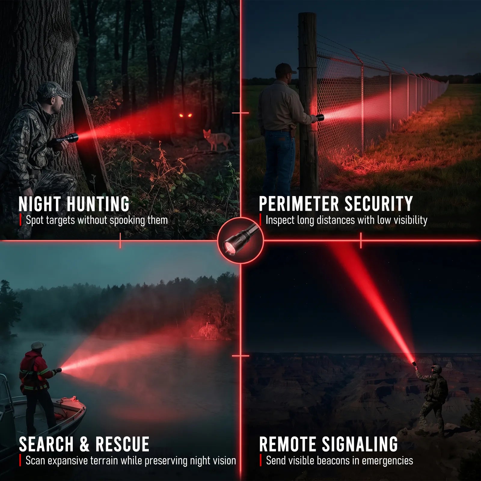 UltraFire® LR20X PRO Red Led Flashlight