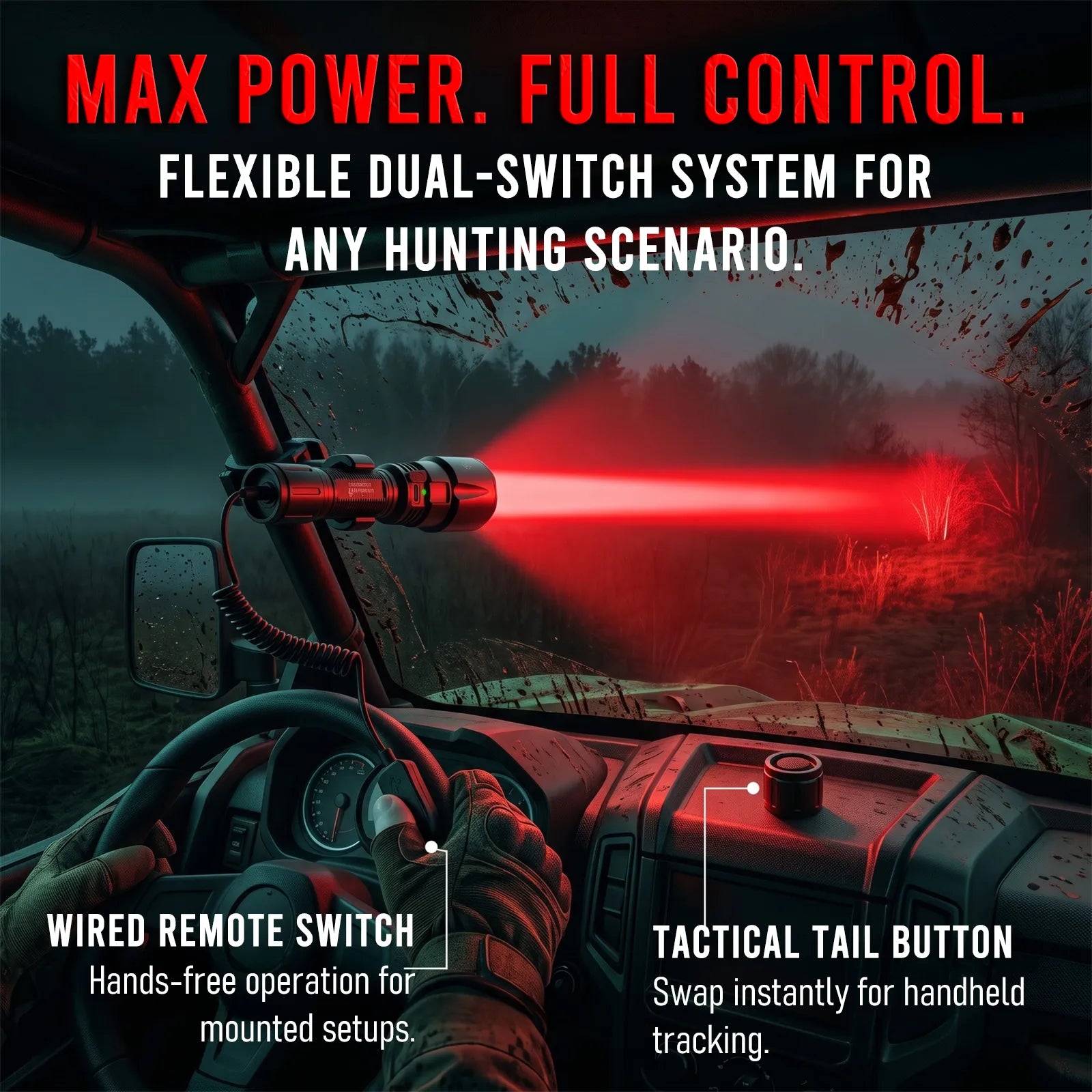 UltraFire® LR20X PRO Red Led Flashlight