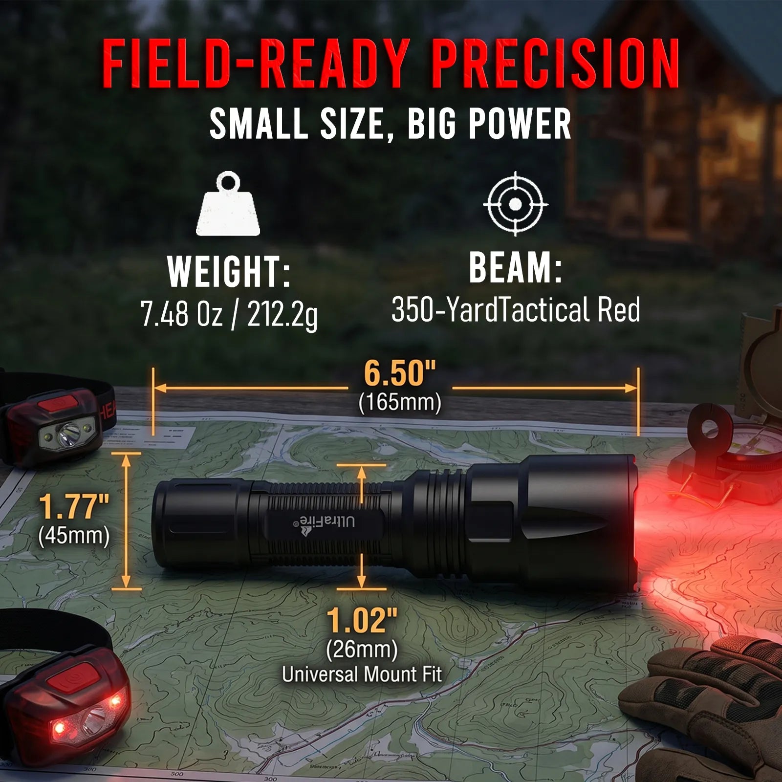 UltraFire® LR20X PRO Red Led Flashlight