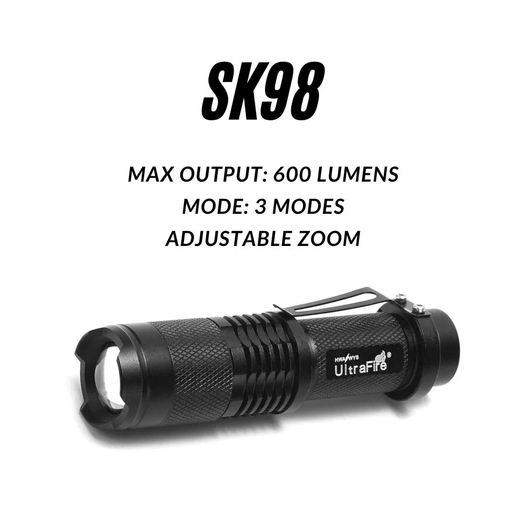 UltraFire® SK98 EDC Flashlight (5-Pack)