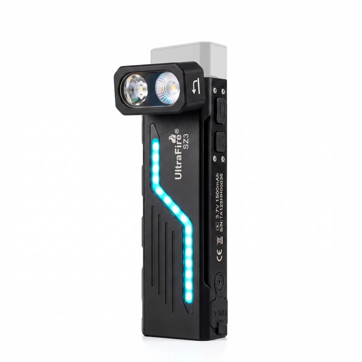 UltraFire® SZ3 Swivel Head Rechargeable EDC Flat Flashlight