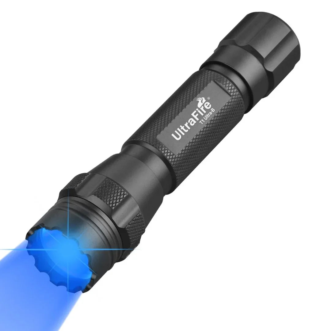 blue rechargeable flashlight WdtPro LED 2 Pack, 3 Modes Super Bright High Lumens Flashlights, Zoomable Tactical Flash Light with LCD Display, IP65 Waterproof Flashlights for Home Emergency Camping and a magnetic tail cap for hands Outdoor LED Flashlight Adjustable Focus