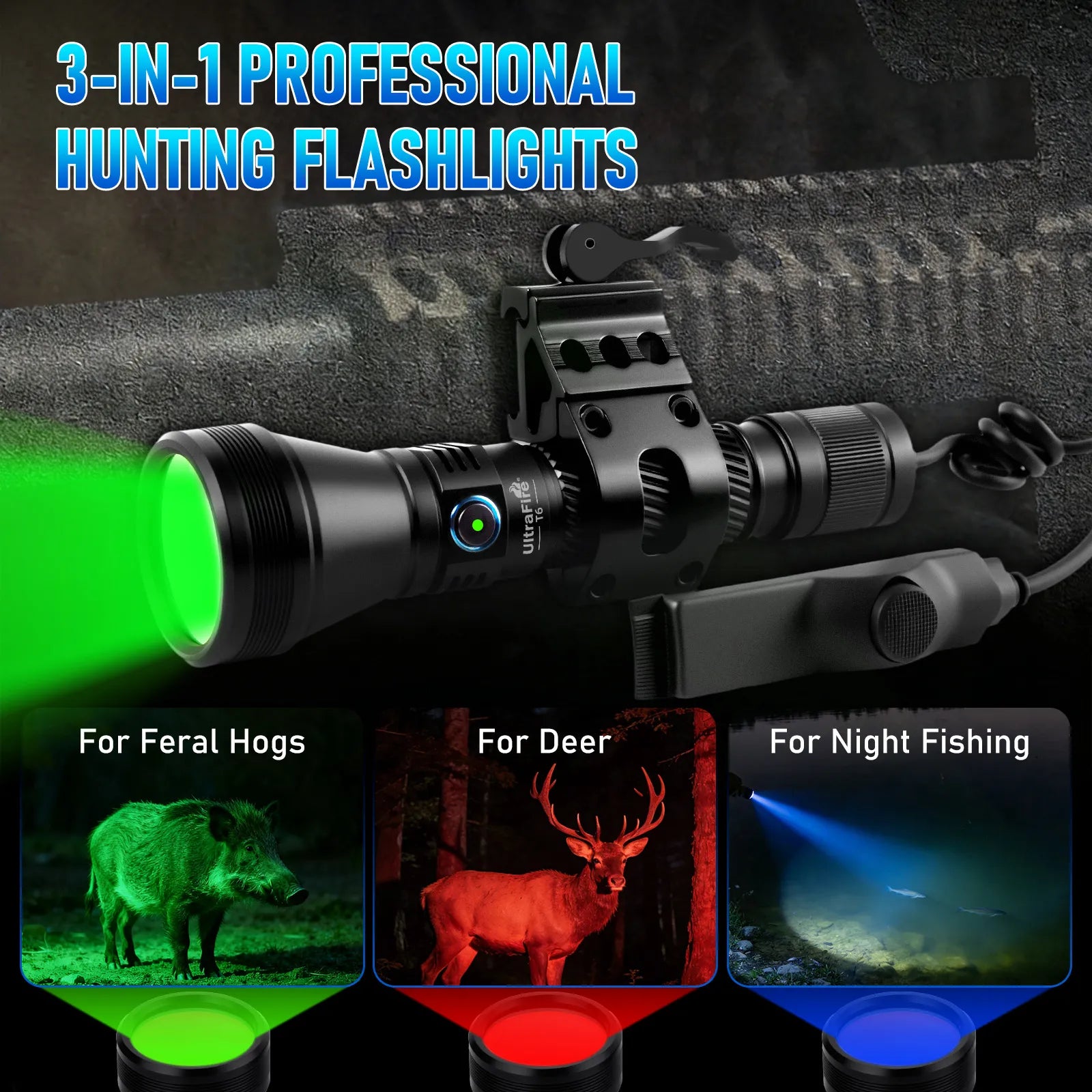 UltraFire® T6 Hunting Flashlight