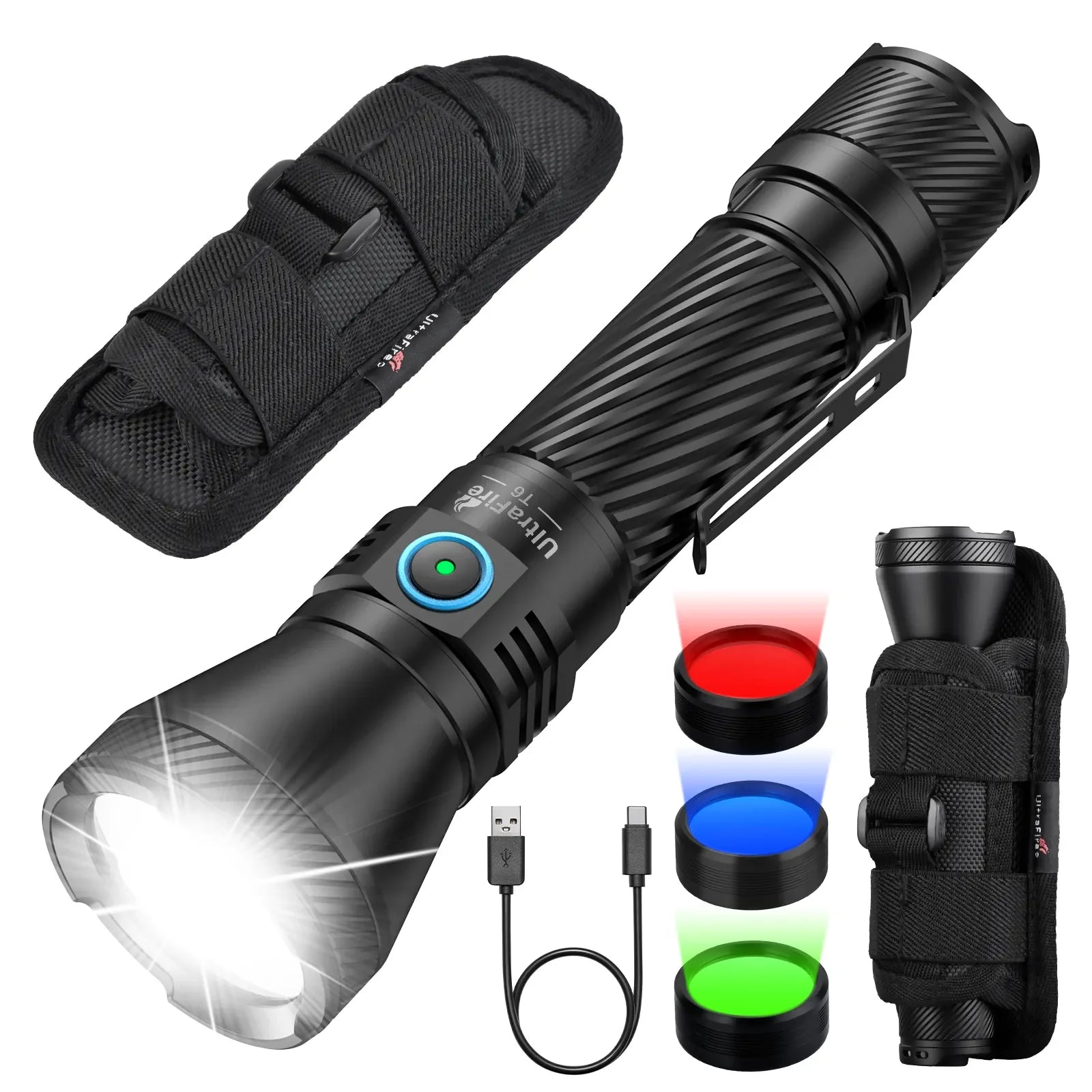 UltraFire T6 High Beam Tactical Flashlight - 1800 LUMENS UltraFire T6 High Beam Tactical Flashlight - 1800 LUMENS