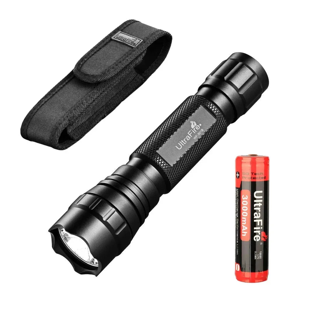 UltraFire WF-501B Tactical Flashlight Package - 1000LM - UltraFire