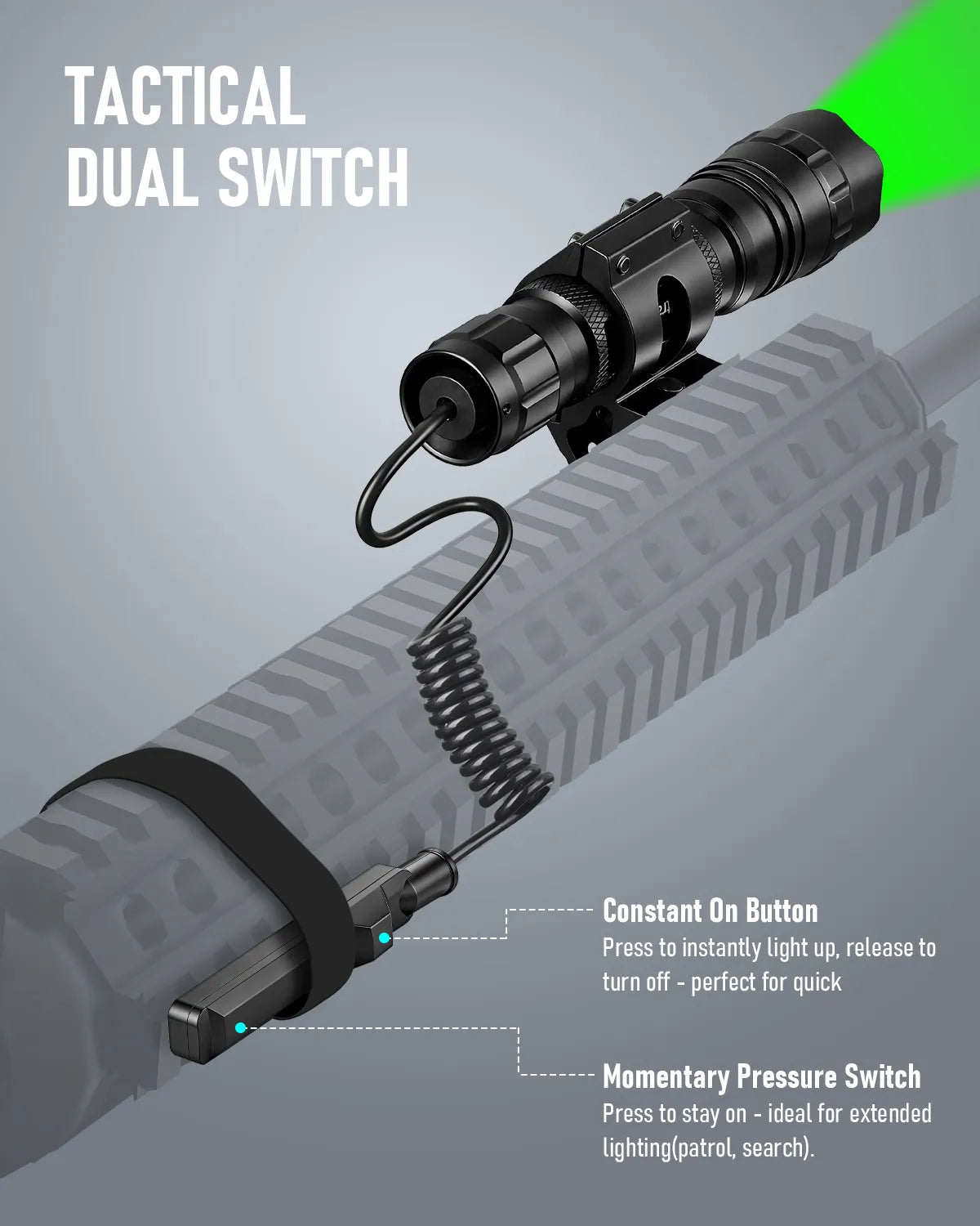 UltraFire® WF-501GX Green LED Rechargeable Flashlight