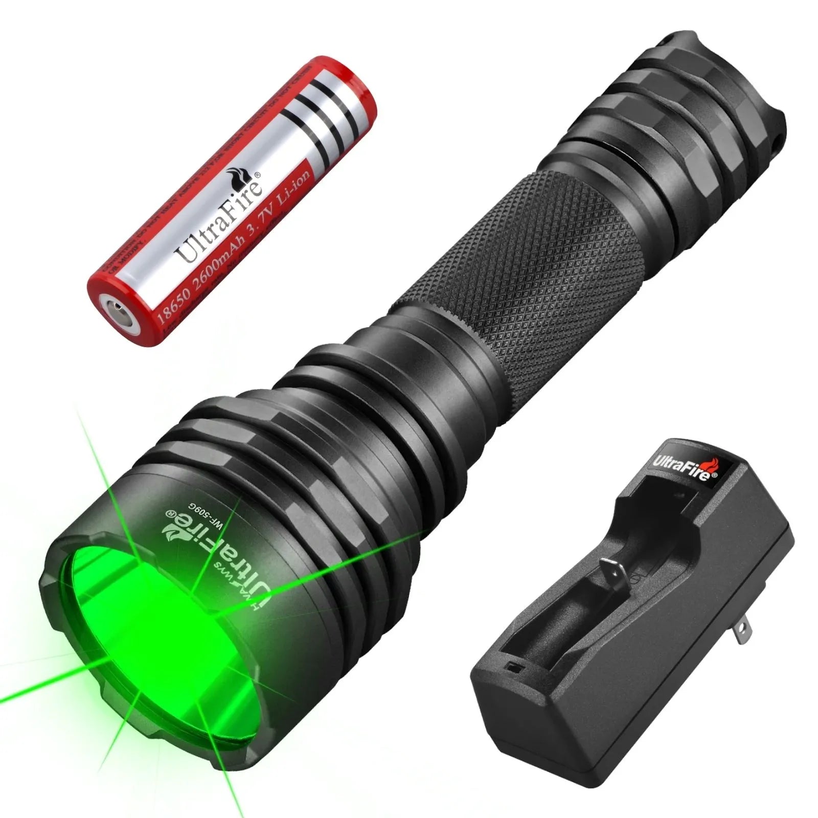 UltraFire WF-509G Green LED Hunting Flashlight
