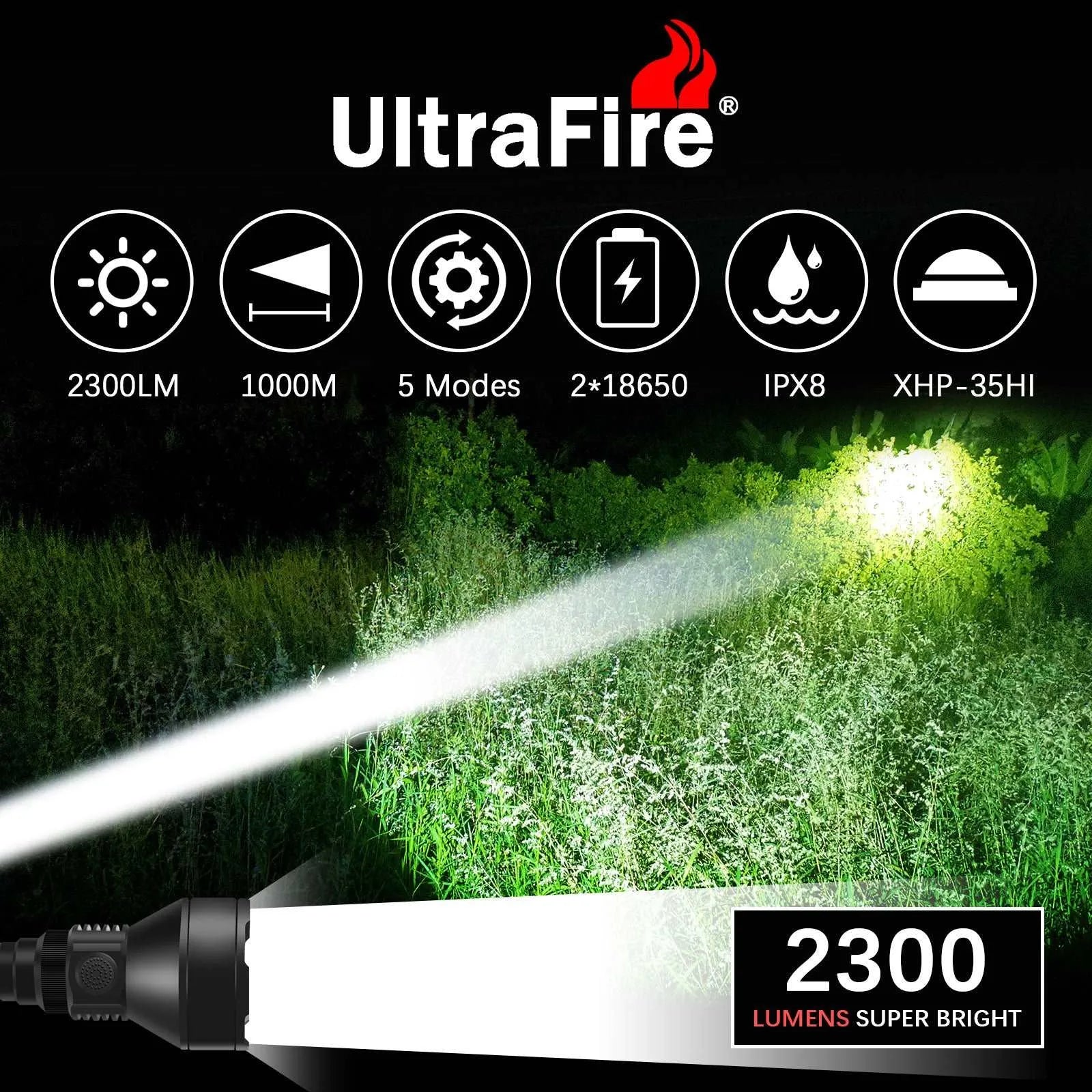 V7 Long-Distance Flashlight - UltraFire