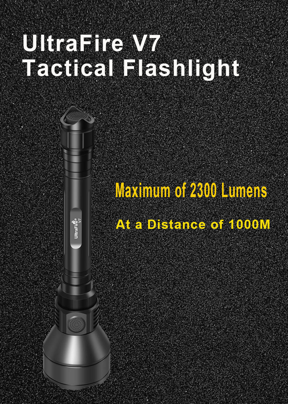 ULTRAFIRE Lampe torche rechargeable 2500 lumens élevés, lampe de poche  tactique LED super lumineuse, 5 modes d'éclairage zoomable, IP65, lampe de  poche la plus lumineuse avec lumière COB : : Outils et Bricolage