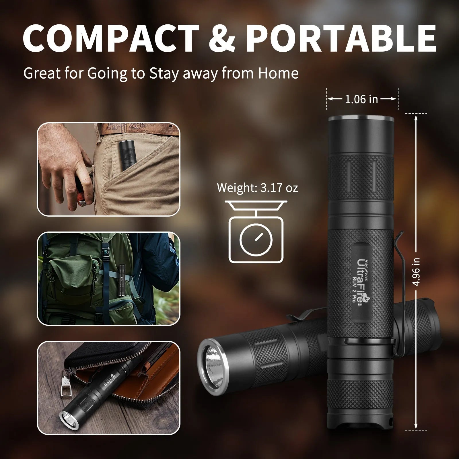 RUV2 UV Flashlight - UltraFire