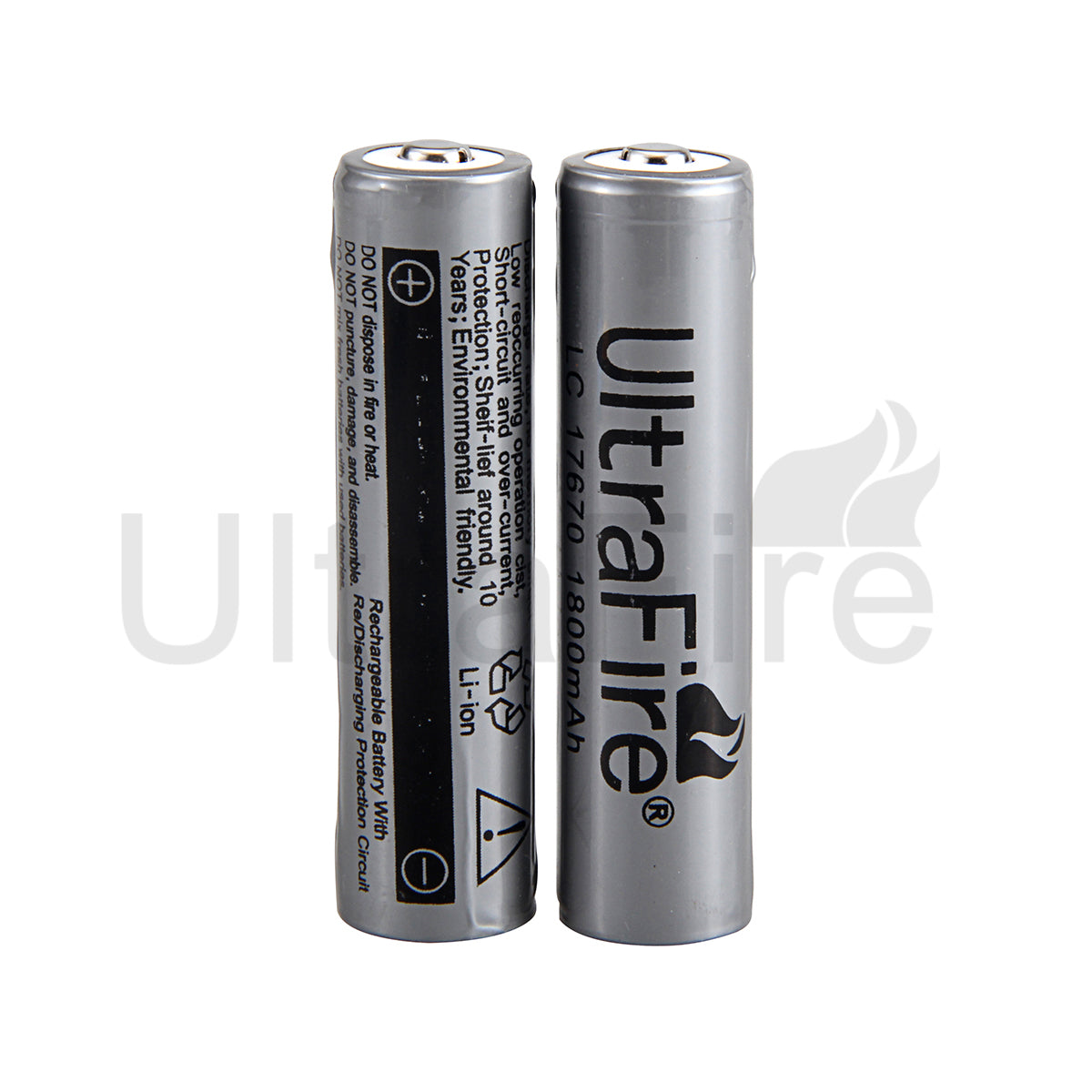 UltraFire 1800mAh 3.7V 17670 Rechargeable Lithium Battery With Protect
