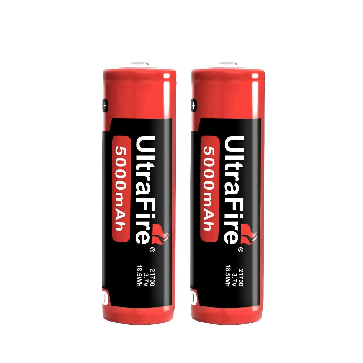 21700 5000mAh 3.7V Rechargeable Batteries (2-Pack) - UltraFire